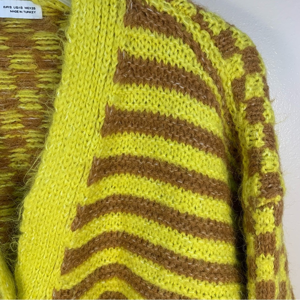 ZARA Bloggers Fav Jacquard Combination Chunky Cropped Cardigan Knit - Picture 4 of 11